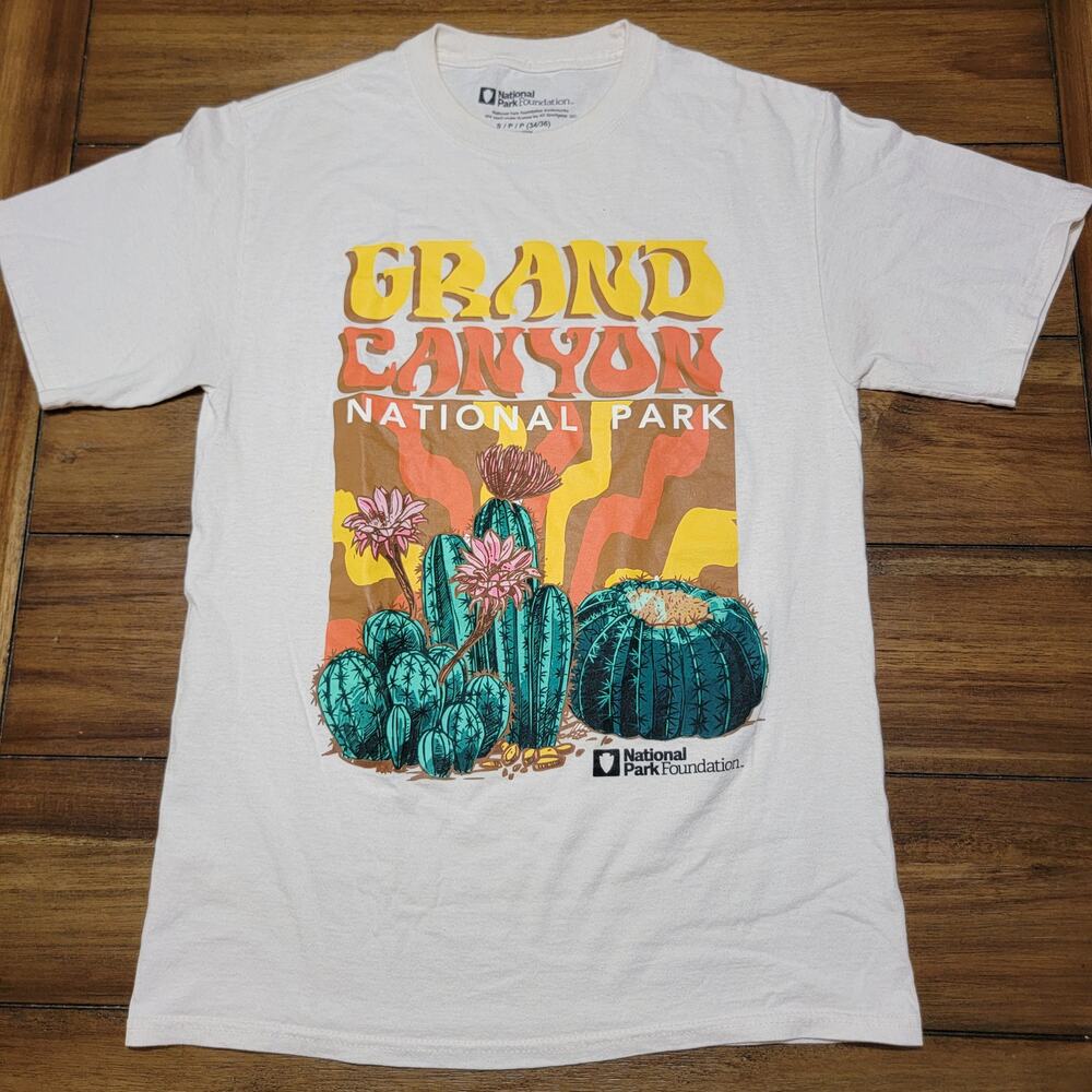 National Park Foundation Beige Unisex Tee "Grand Canyon Nat Park" - Size Small